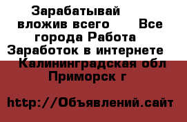 Зарабатывай 1000$ вложив всего 1$ - Все города Работа » Заработок в интернете   . Калининградская обл.,Приморск г.